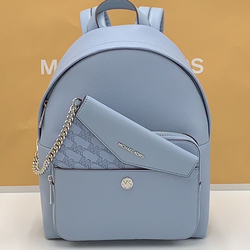 MICHAEL KORS DENIM COLOR 
Maisie Medium Pebbled Leather 2-in-1 Backpack - Picture 2 of 16